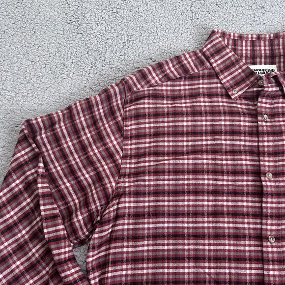Mountain Khakis Heavy Duty Flannel Mens L Button Up Shirt Logo 100% Cotton - Picture 3 of 16